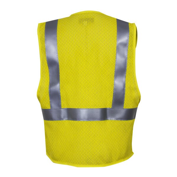NSA Flame Resistant Anti Static Class 2 Vest in Fluorescent Yellow